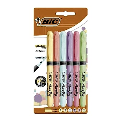 Bic Marking Highlighter Grip Pastel 6 Lı Blister