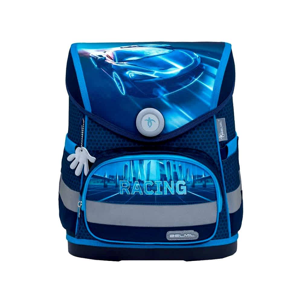 Belmil Racing Blue Neon Ortopedik Mıknatıslı Okul Çantası &nbsp;&nbsp;&nbsp;&nbsp;