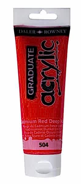Daler Rowney Graduate Akrilik Boya Graduate Acrylic 120 Ml Cad Red Deep Hue