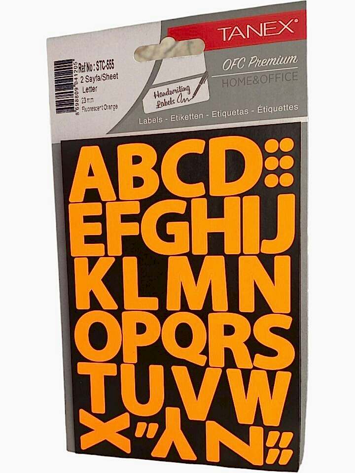 Tanex Stc-555 23Mm Flo Turuncu Harf Etiket