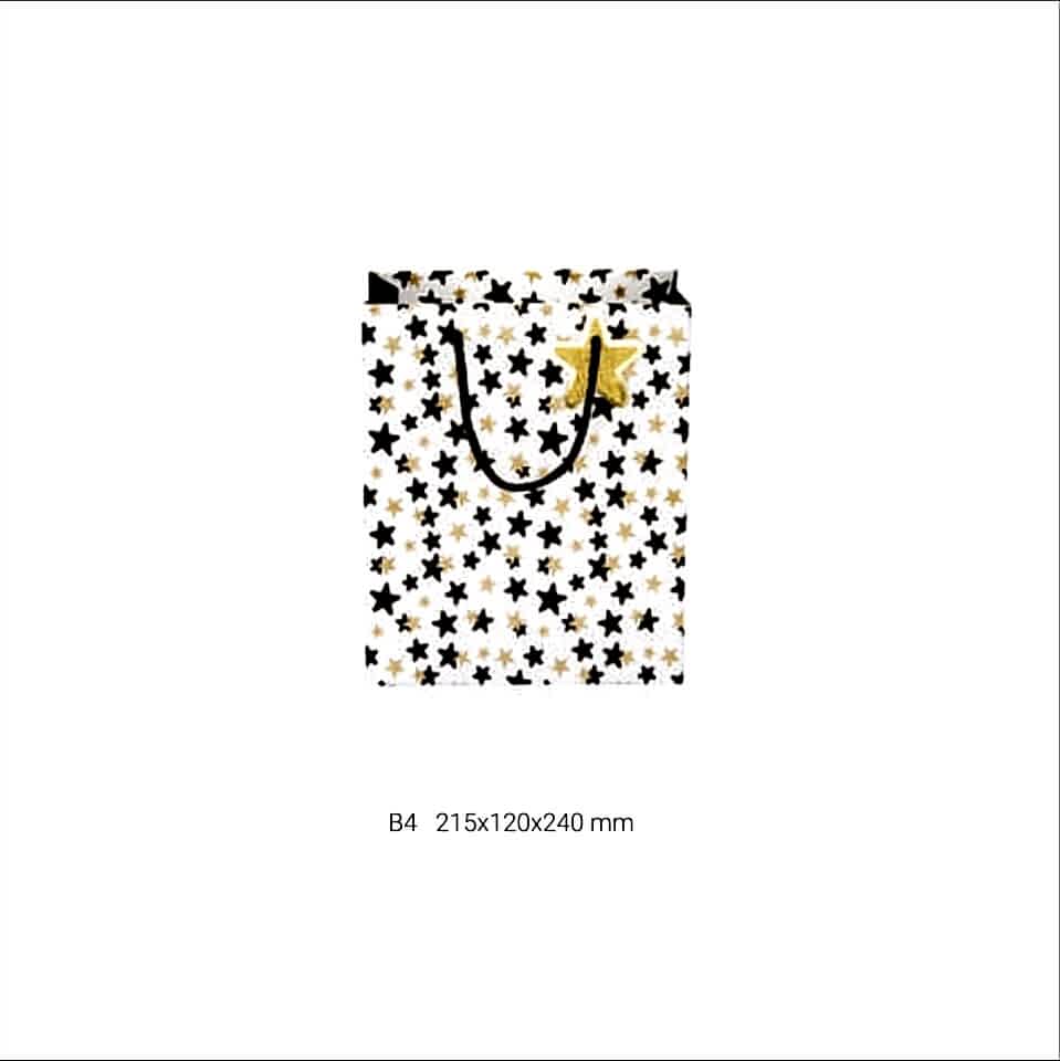 Gıpta Black White Gold B4 Karton Çanta