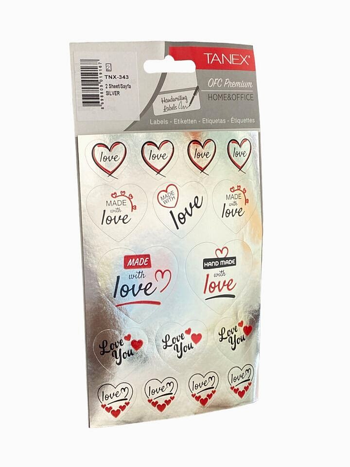 Tanex Tnx-343 Silver Kalp Etiket