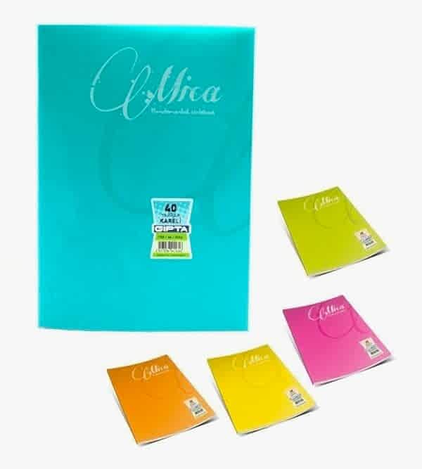 Gıpta Mıca Tel Dikişli Pp Kapak Defter A5 40 Yp Kareli