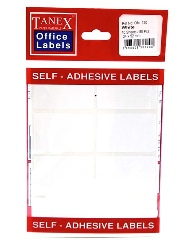 Tanex Ofc-120W Ofis Etiketi İsim Etiketi