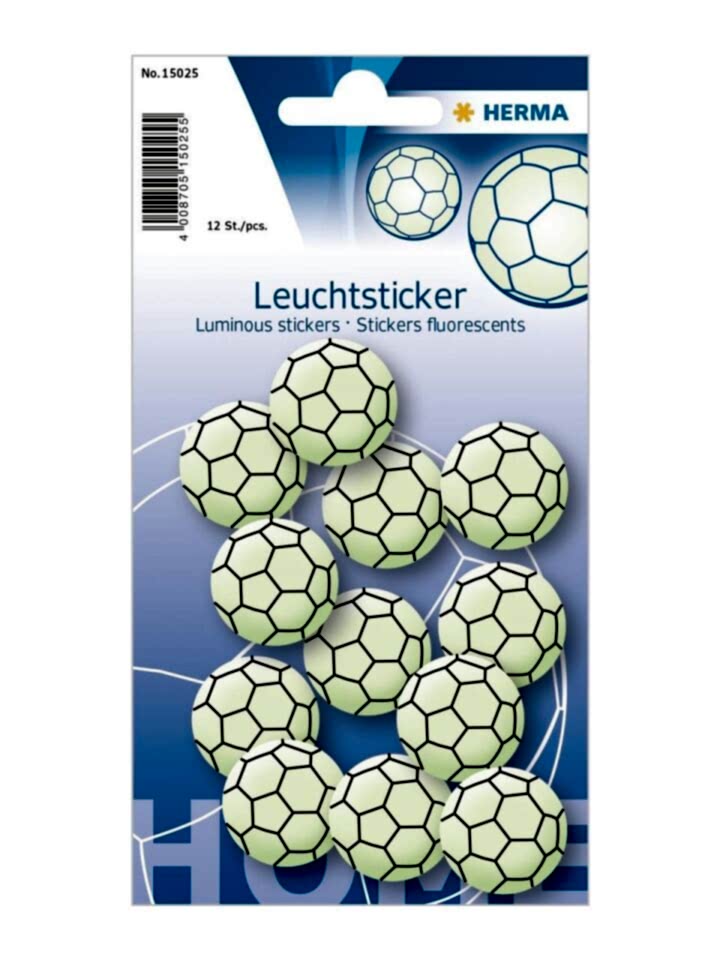 Herma Home Gece Parlayan Etiketi Küçük Futbol Topu