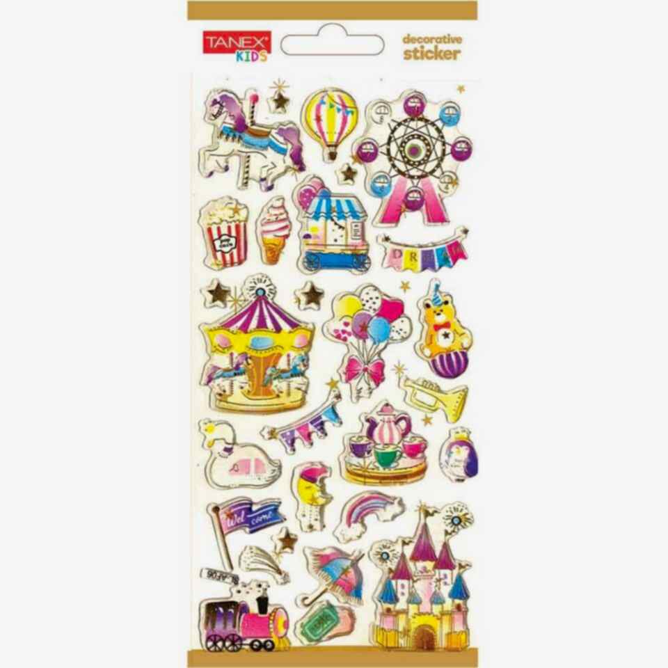 Tanex Tnx-5017 Decorative Sticker-18 Puffy Etiketi