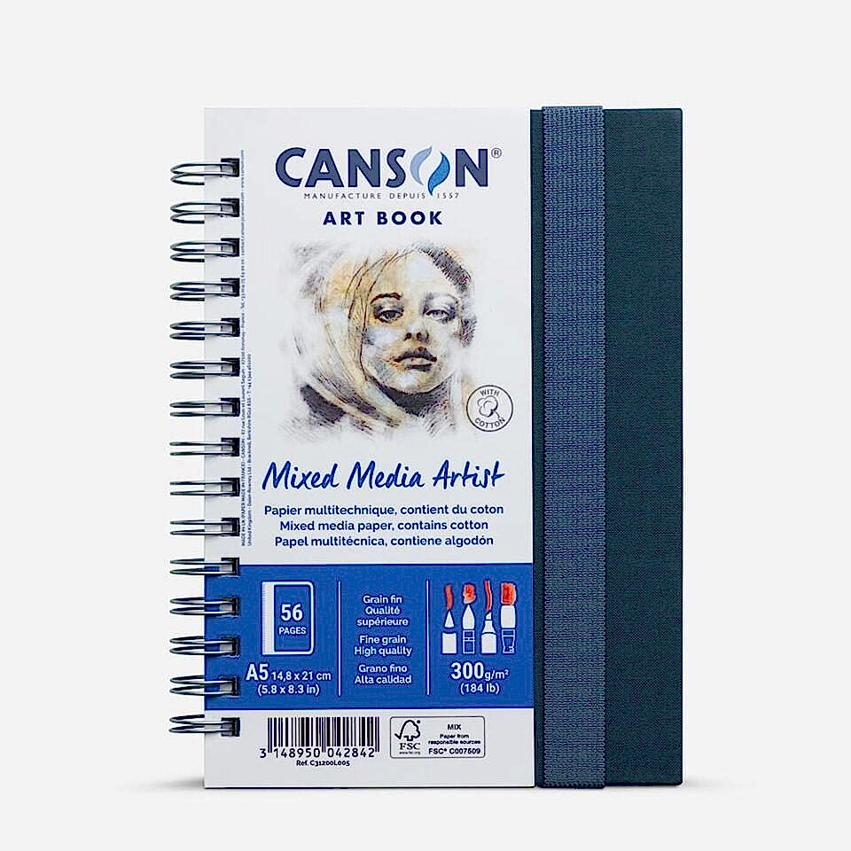 Canson Suluboya Defteri Mixed Med Sert Kapak Spr A5 300G SGC 28Sf