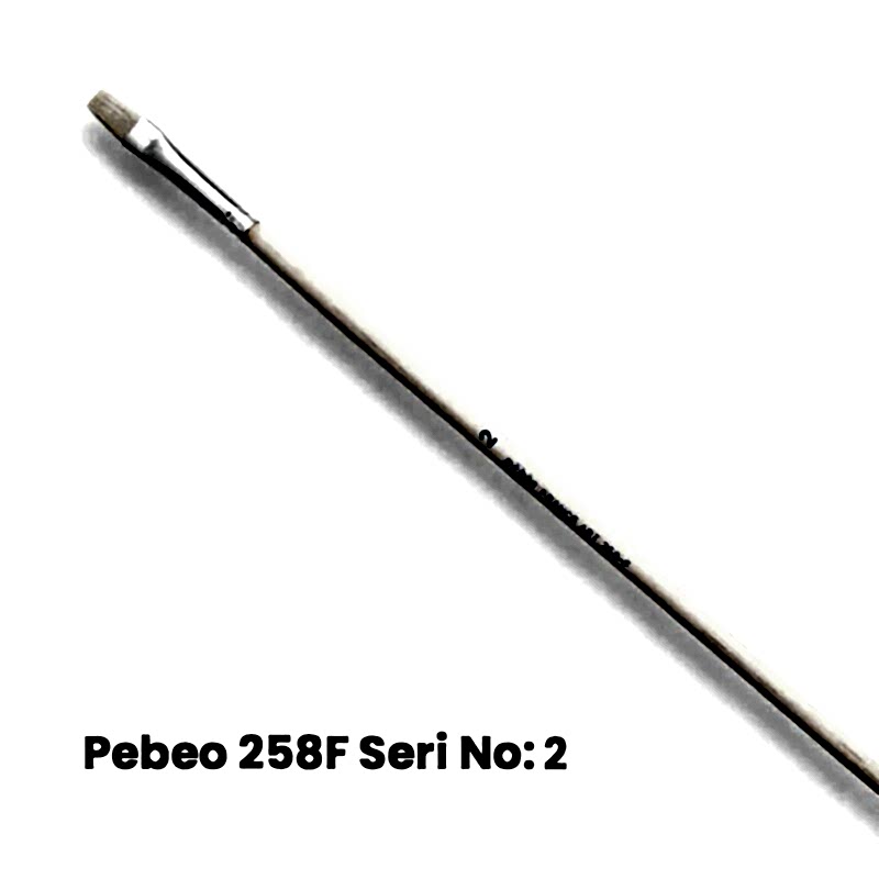 Pebeo Fırça No:2 Pebeo Beyaz Uzun Kıl Yağlı Ve Akrilik Boya Fırçası