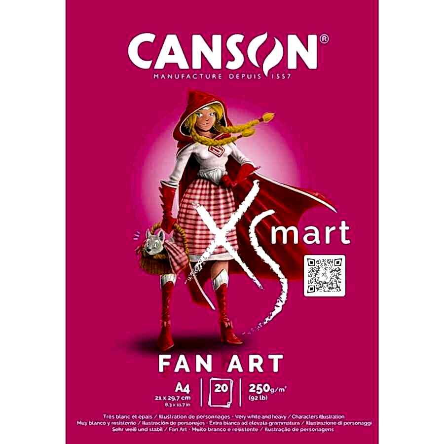 Canson Pad Xsmart Fan Art A4 250G 20Sh