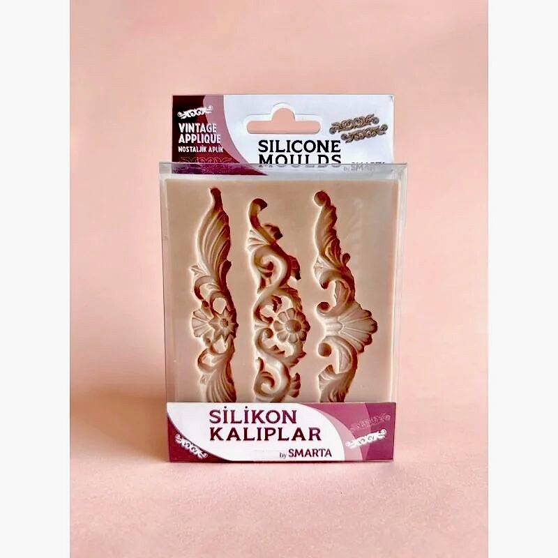 Nureart Vintage&nbsp;Appliquenostaljik Aplik Silikon Kalıp Sk1013037