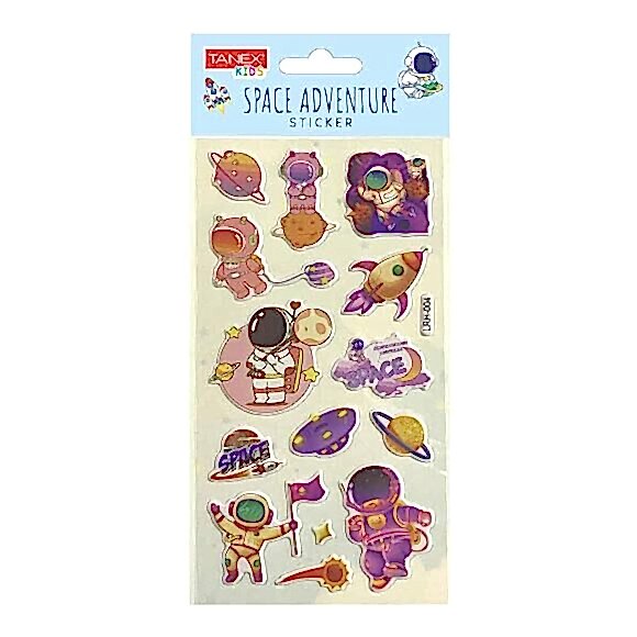 Tanex Tnx-5082 Space Adventure Sticker-1 Puffy Etiket