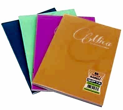 Gıpta Mıca Tel Dikişli Pp Kapak Defter A5 80 Yp Kareli