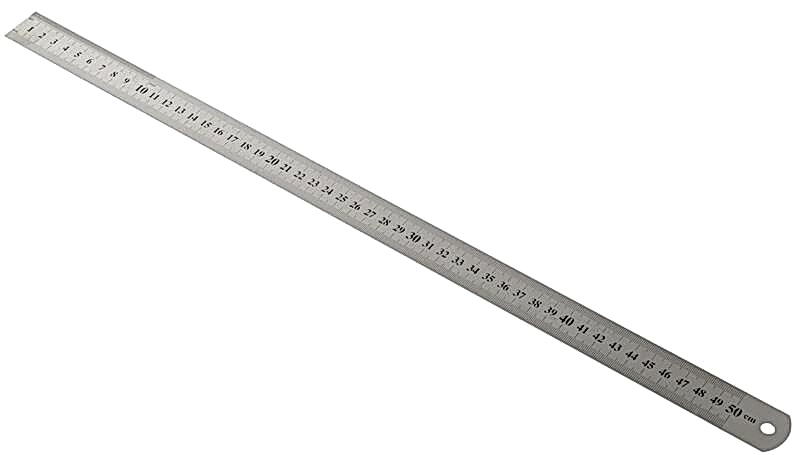 Kraf Çelik Cetvel 50 Cm İnch Ölçülü 550G