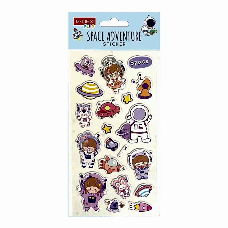 Tanex Tnx-5085 Space Adventure Sticker-4 Puffy Etiket