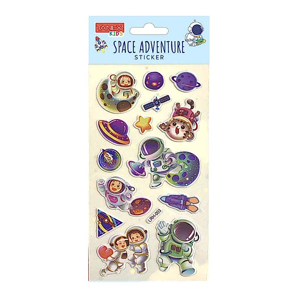 Tanex Tnx-5087 Space Adventure Sticker-6 Puffy Etiket