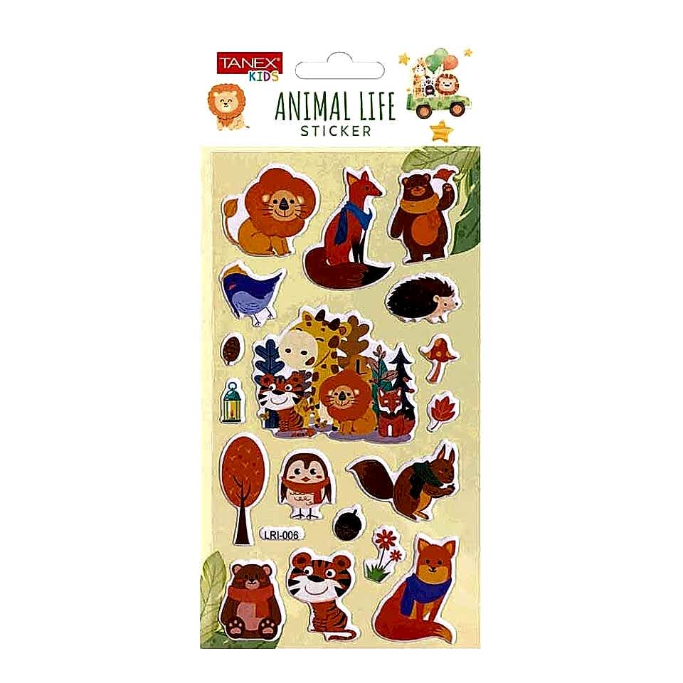 Tanex Tnx-5090 Animal Life Sticker-3 Puffy Etiketi