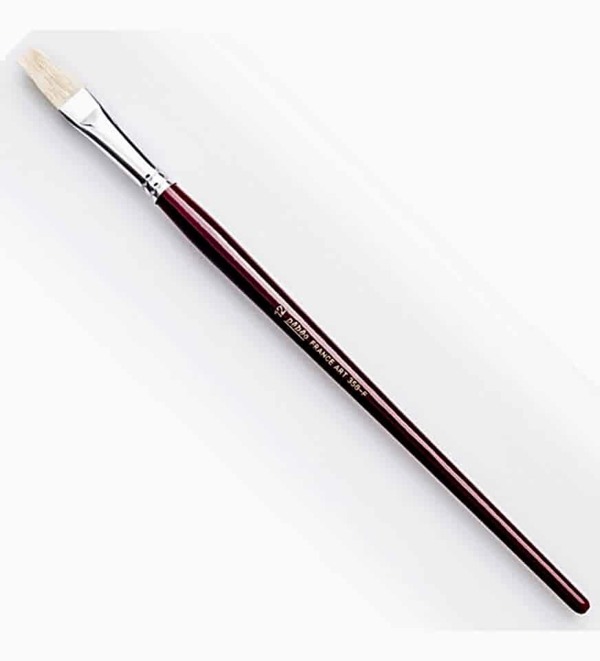 Pebeo Fırça No: 12 Beyaz Doğal Kıl Kırmızı Kısa Sap