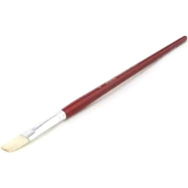 Pebeo Fırça No: 4 Beyaz Doğal Kıl Kırmızı Kısa Sap