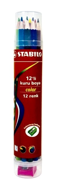 Stabilo Color Kuru Boya Kalemi 12 Li Plastik Tüp