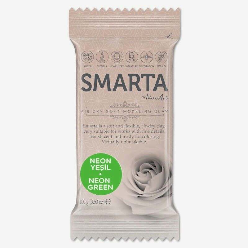 Nureart Smarta Havayla Kuruyan Modellemel Hamuru Neon Yeşil 100 Gr