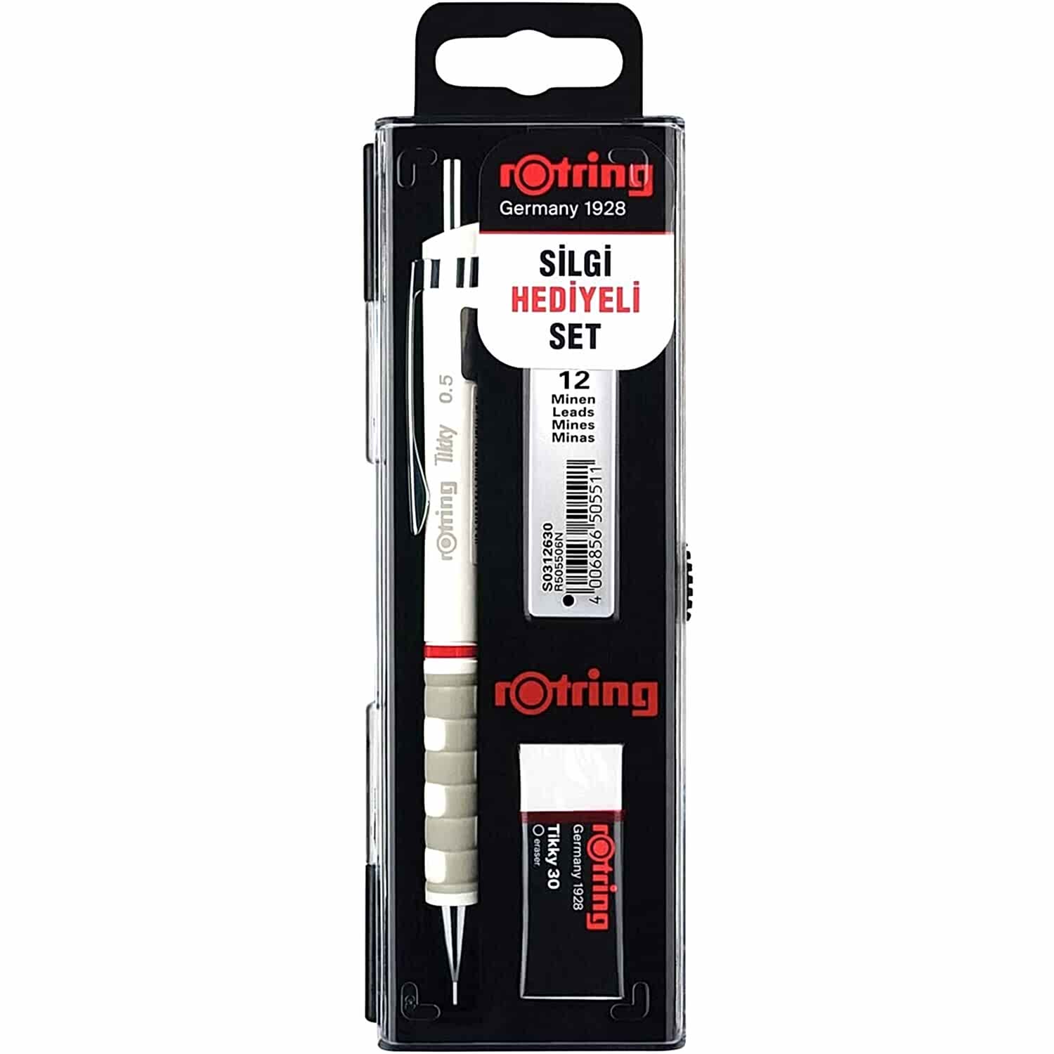 Rotring Tikky Min Silgi 3 Lü Okul Seti- 0.5 Beyaz