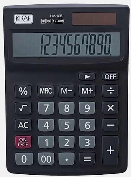 Kraf Hesap Makinesi Masaüstü 12 Hane Hm-125