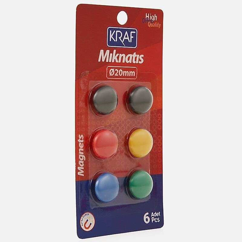 Kraf Mıknatıs Blisterli 20 Mm 6 Lı 502G