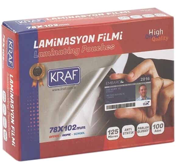 Kraf Laminasyon Filmi 78X102 Mm 125 Micron 100 Lü 2127