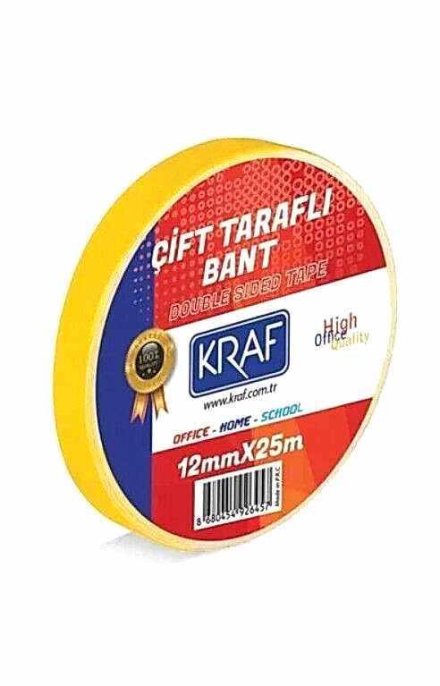Kraf Çift Taraflı Bant 12 Mm x 25 M 2512G