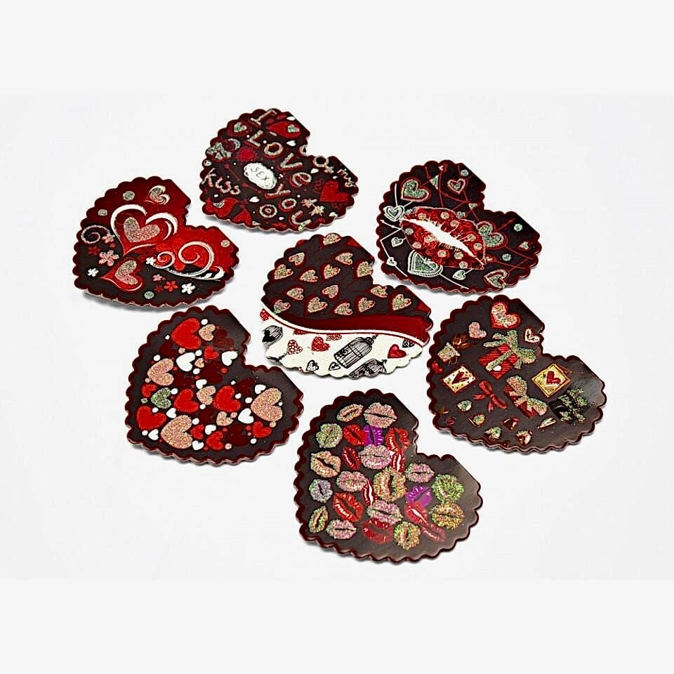 Taros Unick Color Red Heart Hediyelik Kart