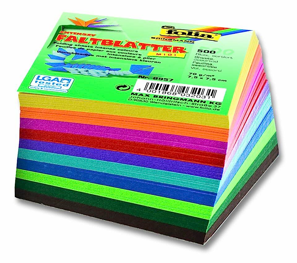 Folia Origami Kağıdı 70gsm 7,5x7,5 Midi500tabaka