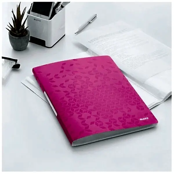 Leitz Active Wow Sunum Dosyası 20 Poşetli Metalik Pembe