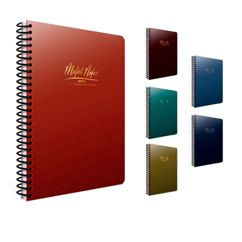 Gıpta Metal Notes Spiralli Pp Kapak Defter A6 Yaprak Kareli