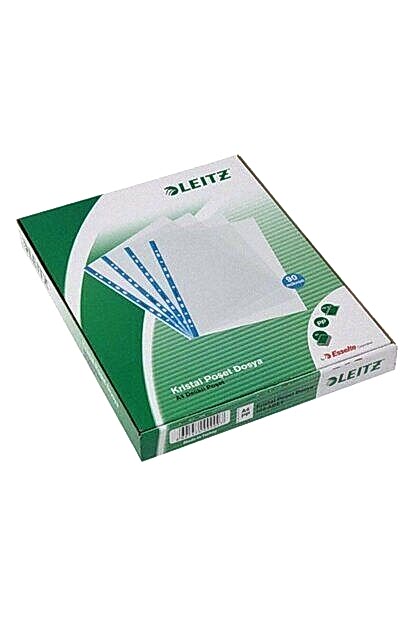 Leitz Poşet Dosya Kristal 90 Mik.Mavi(100 Adet)