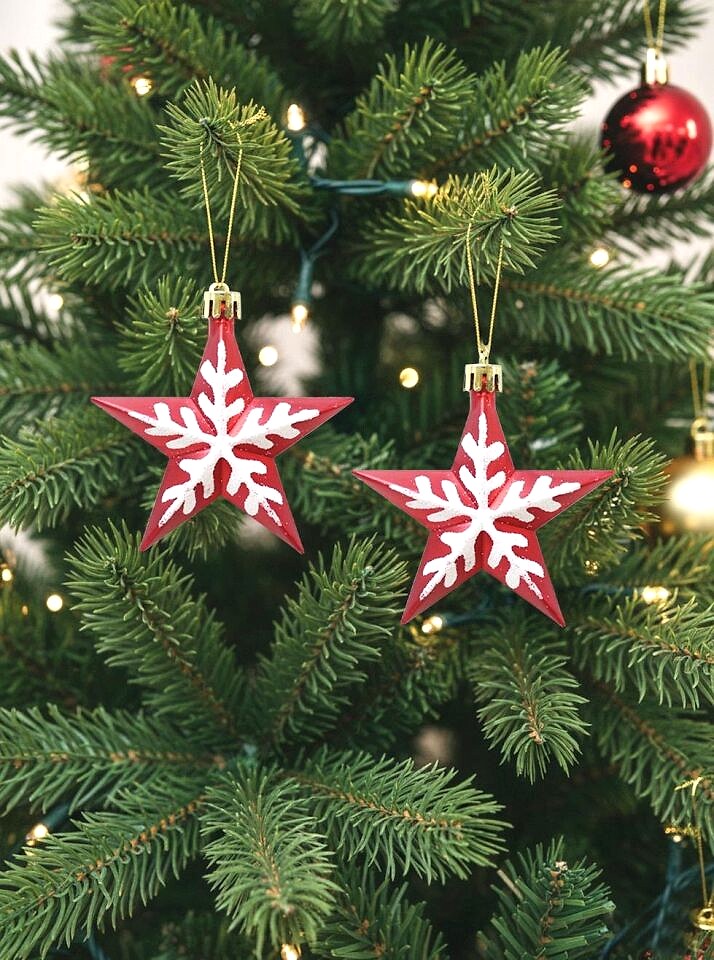 Astaş Kirmizi Beyaz Yildiz 8,5 Cm 2 Li