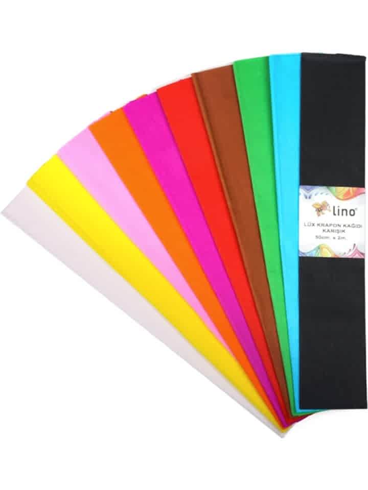 Lino Lüx Krapon Kağıdı 10 Renk 50x200 Cm