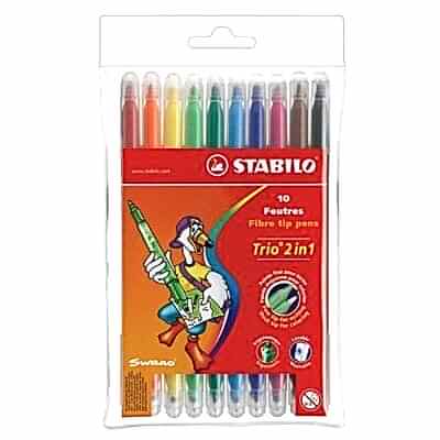 Stabilo Trio 2 İn 1 Keçeli Kalem 10 Lu Paket