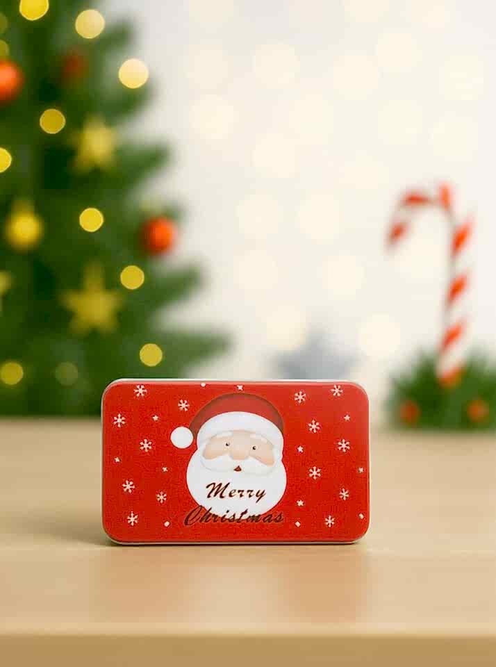 Astaş Yilbasi Desenli Dikdörtgen Hediye Kutusu