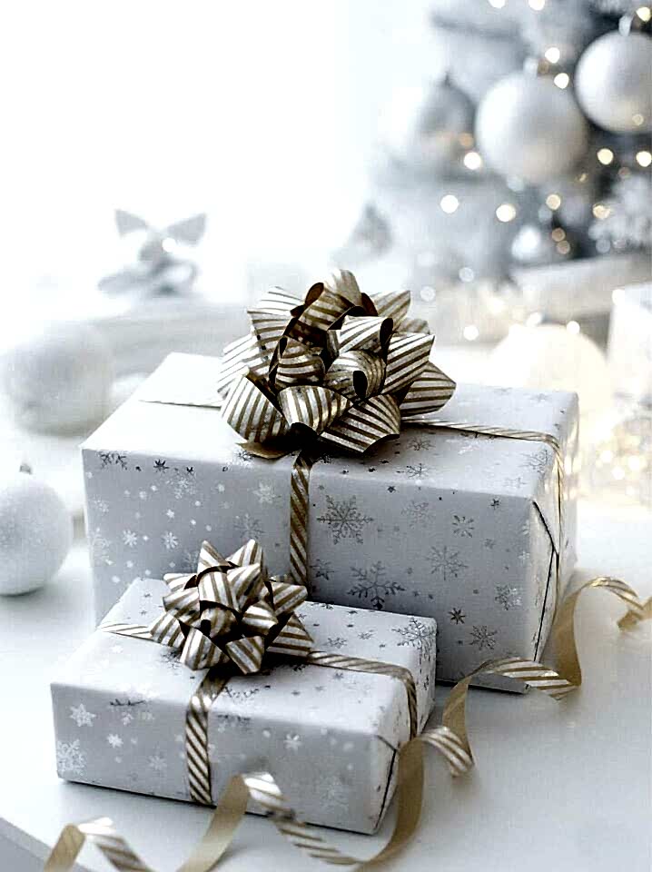 Astaş Hediye Paketi Süsü Rafya Yıldız Set Kraft Gümüş Cizgili 5 Mm x 10 M