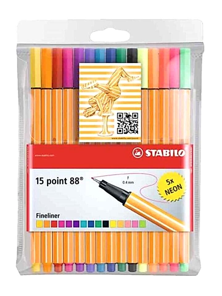 Stabilo Point 88 10+5 Floresan Renk Askılı Paket