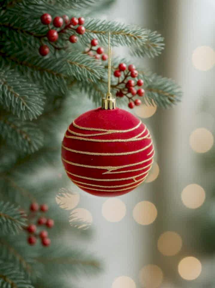 Astaş Altin Seritli Kadife Top Bordo 8 Cm 3 Lü