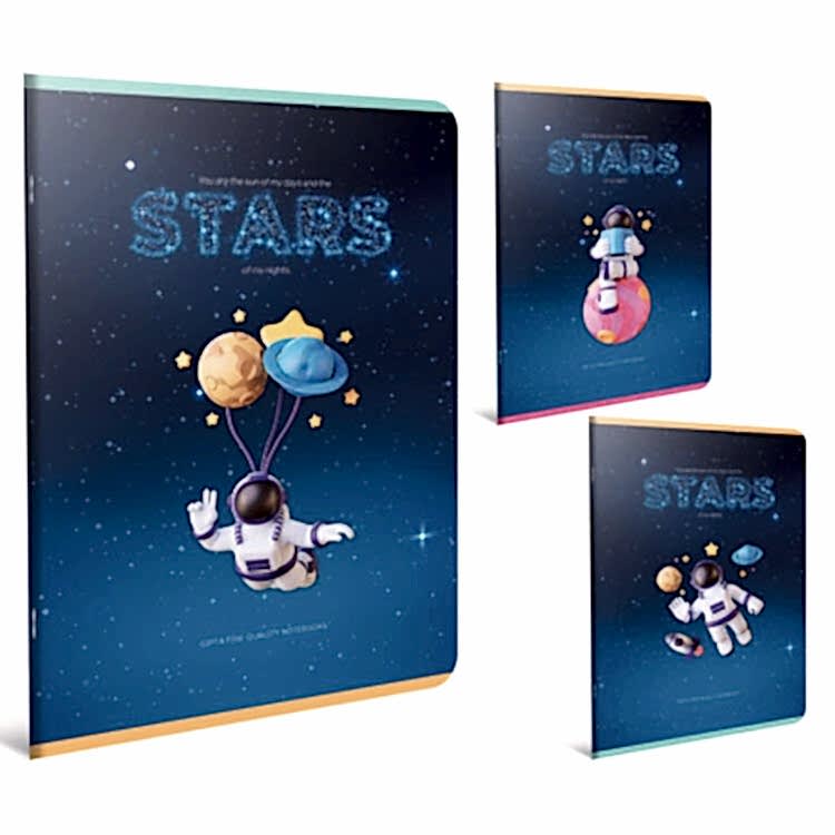 Gıpta Stars Tel Dikişli Karton Kapak Defter A4 60 Yaprak Çizgili