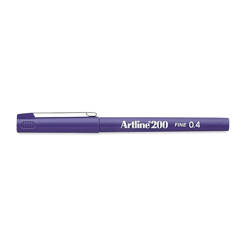 Artline 200N Fine Keçe Uçlu Yazı Kalemi Uç:0,4 Mm Mor