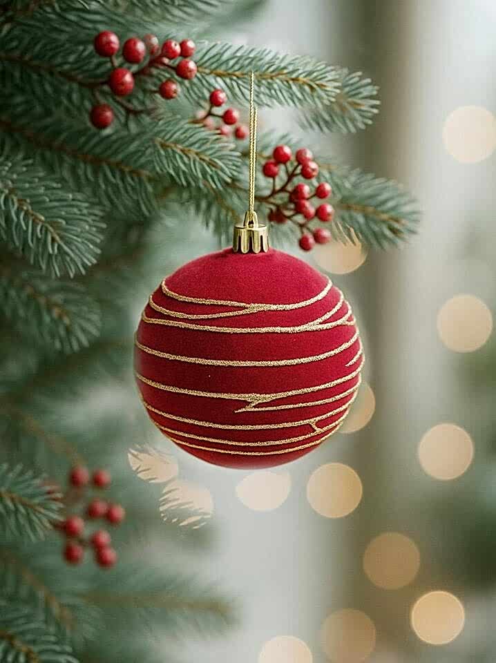 Astaş Altin Seritli Kadife Top Bordo 10 Cm 3 Lü