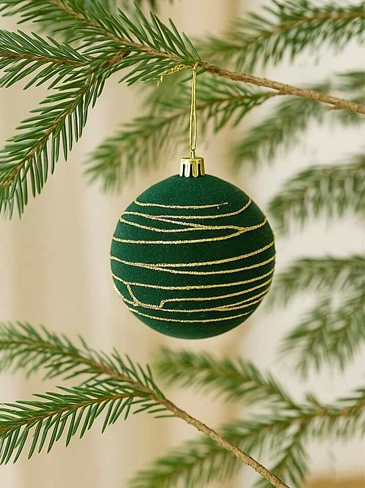 Astaş Altin Seritli Kadife Top Yesil 10 Cm 3 Lü