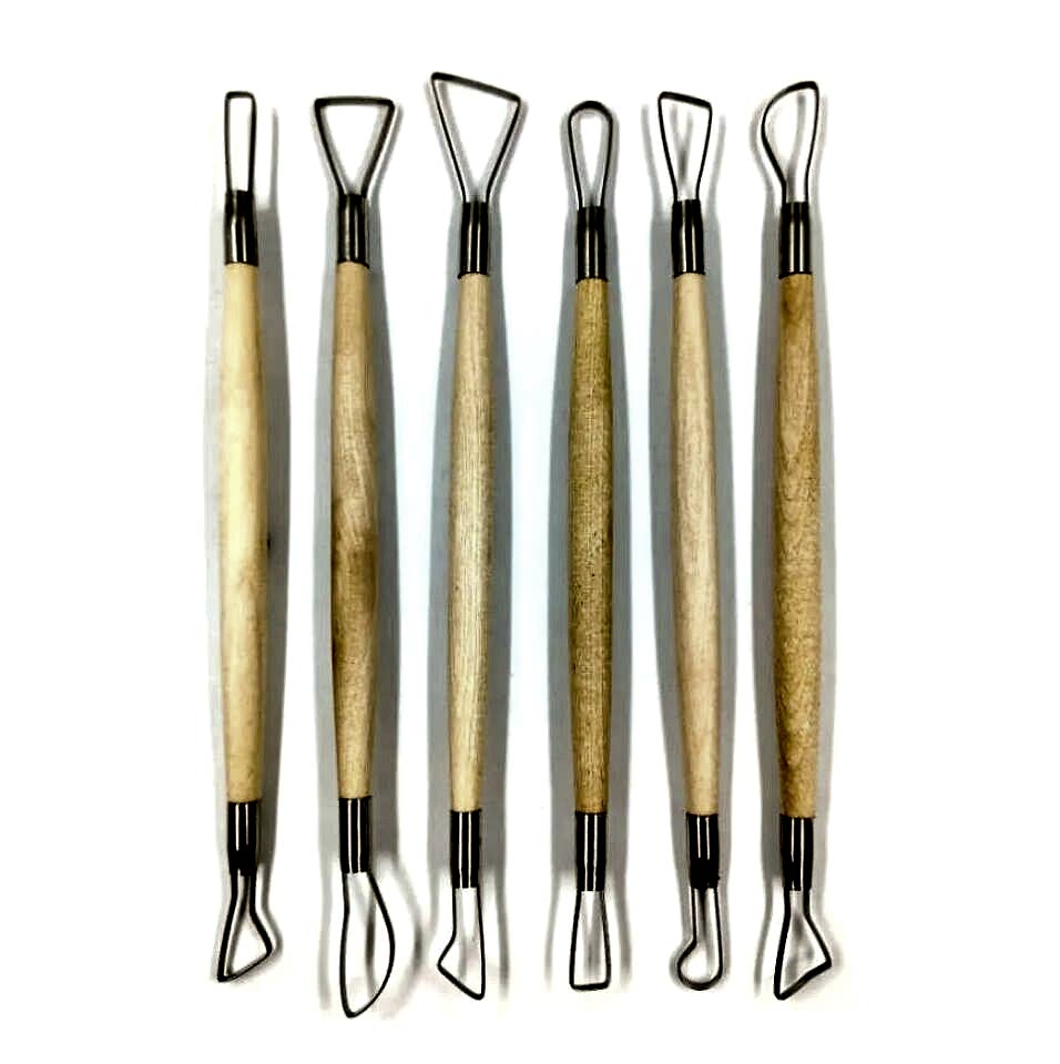 Güven Art Seramik Dip Alma Seti Ahşap Sap 6 Lı 20 Cm G264