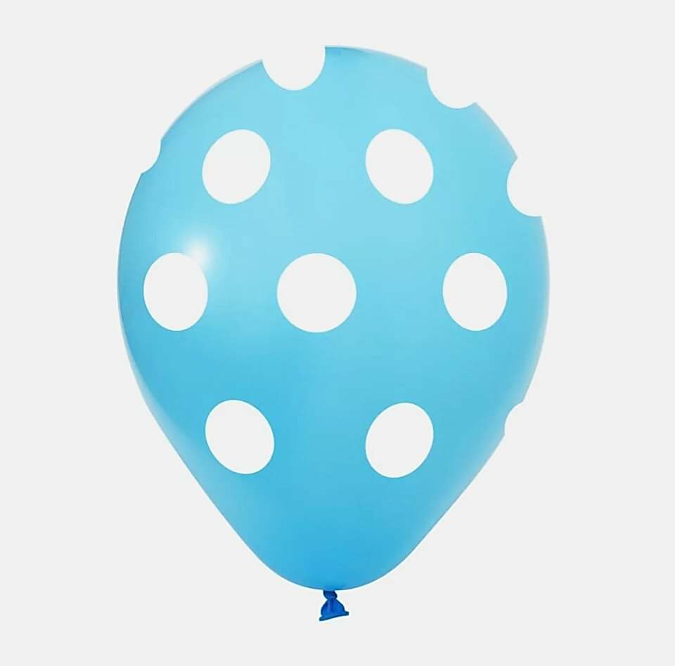 Balon 12''Çepeçevre Puantiye Baskılı Açık Mavi 8 Li&nbsp;&nbsp;&nbsp;&nbsp;