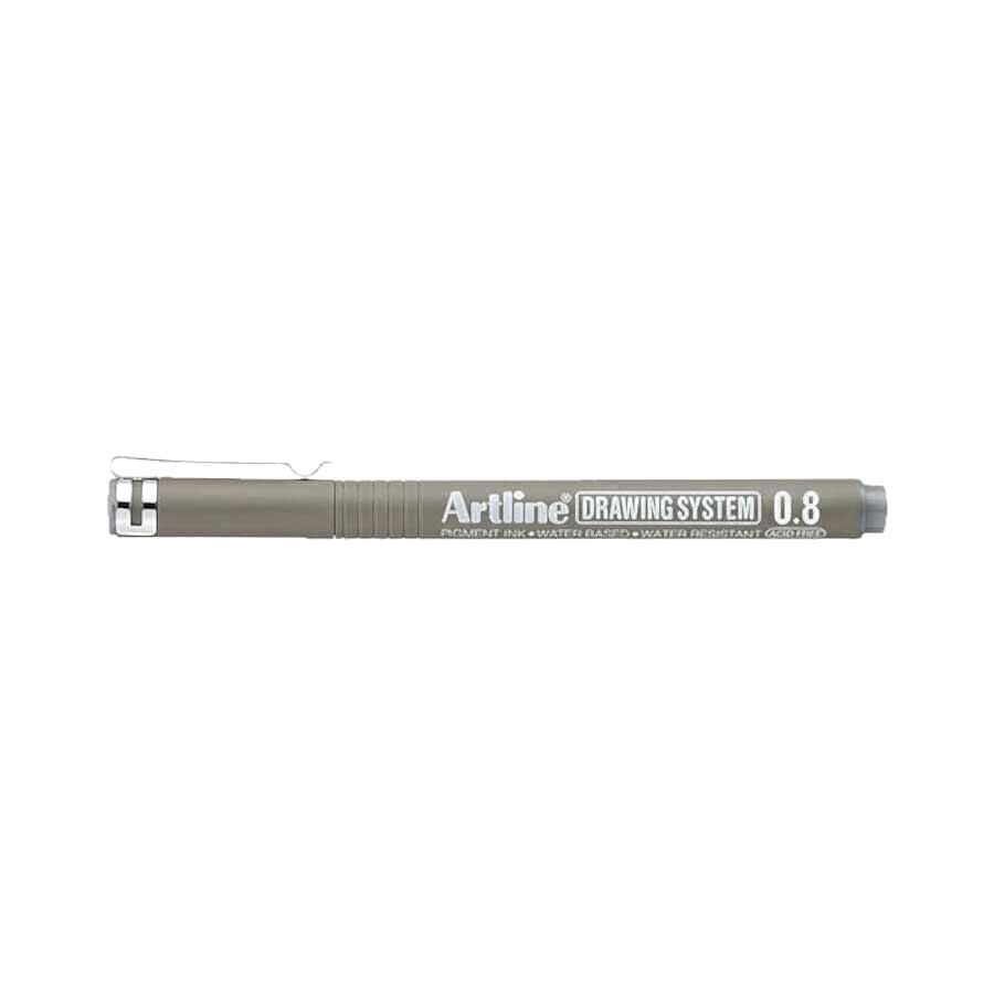 Artline Drawing System 0.8 Çizim Kalemi Uç:0,8 Mm Grey