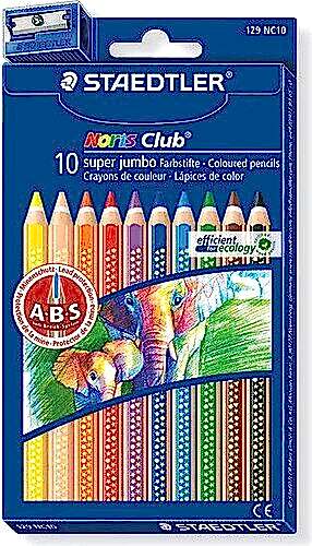 Staedtler 129 Nc10 Noris Clup Altıgen Süper Jumbo Kuru Boya Kalemi 10 Lu
