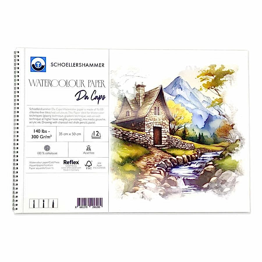 Güven Art Schoellershammer Da Capo Watercolour Pad 300 Gr 35x50 Cm 12 Yaprak